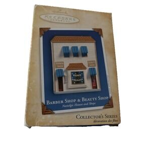Hallmark 2004 Keepsake Ornament Nostalgic Houses and Shops Barber & Beauty Shop
